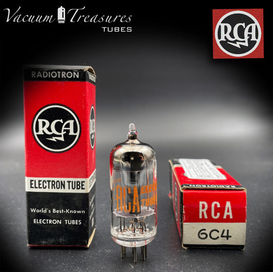 6C4 ( EC90 ) RCA NOS NIB Placas negras Getter cuadrado Tubos probados AMPLITREX HECHOS EN EE. UU.