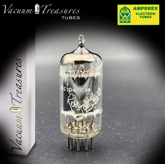 12AX7 / ECC83 Amperex Bugle Boy AMPLITREX Tested Long Plates Foil Getter '58