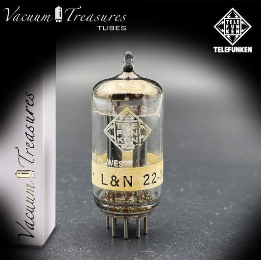 12AX7 ECC83 NOS Telefunken – Smooth Plates Diamond Bottom Tested Tube Western Germany
