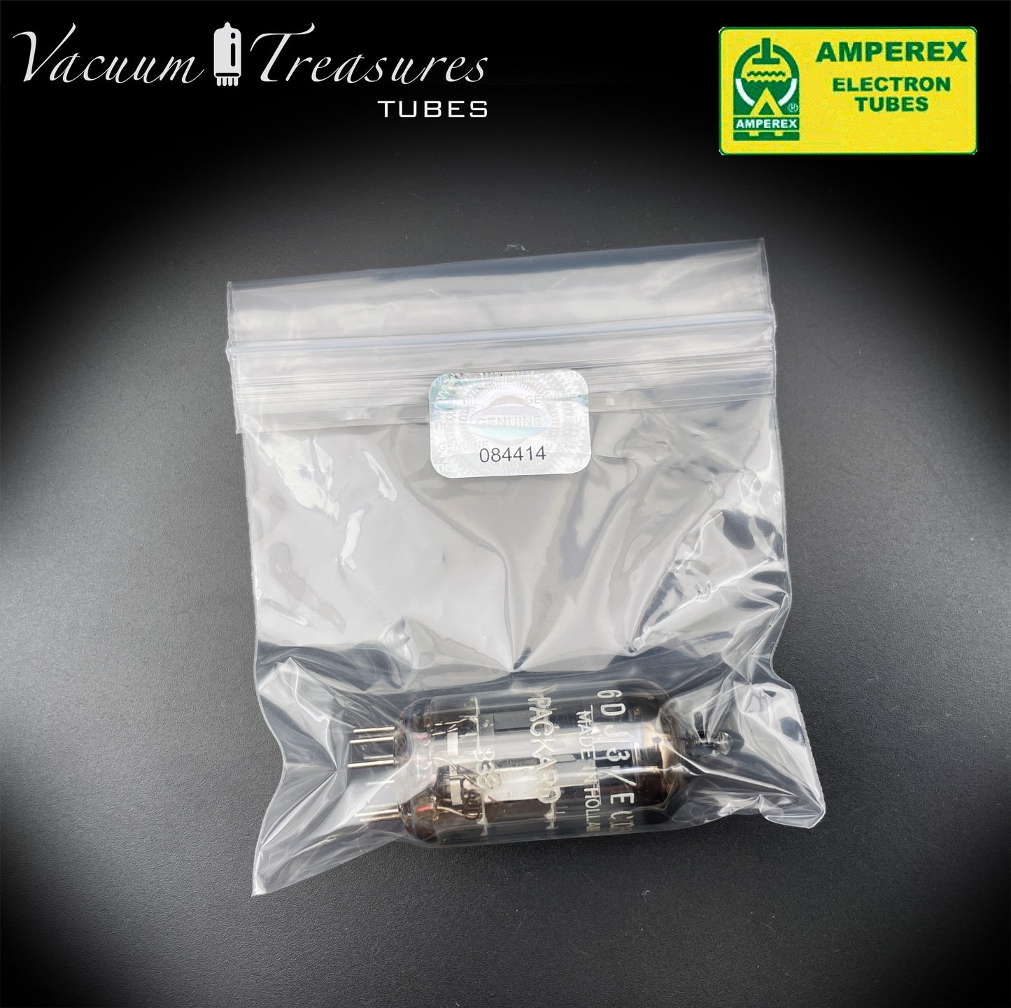 ECC88 6DJ8 HP by AMPEREX Heerlen Factory Tested Tube Made In Holland '68