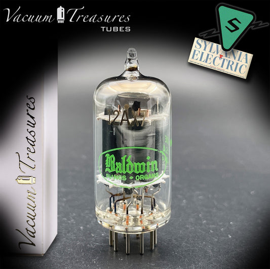 12AX7 / ECC83 NOS Baldwin by SYLVANIA Long Gray Plates Halo Getter Tested Tube Made in USA '61