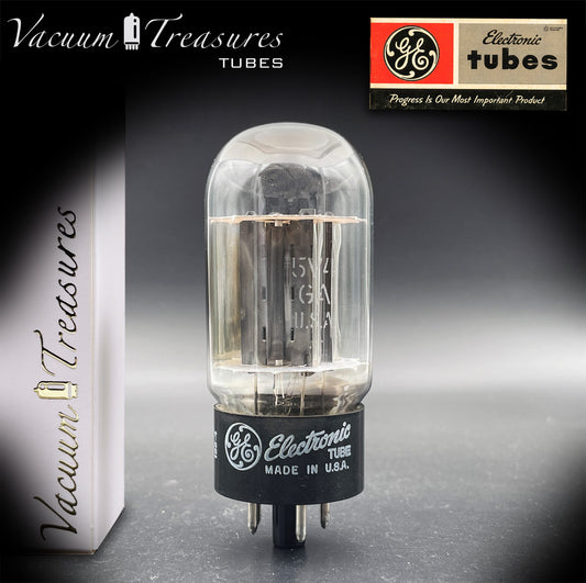 5V4GA GE Gray Plates Side Square Getter Rectifier Tube Made in USA ’62 - Tested Like NOS