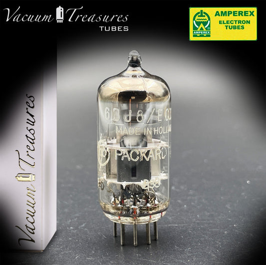 ECC88 6DJ8 HP by AMPEREX Heerlen Factory Tested Tube Made In Holland '68