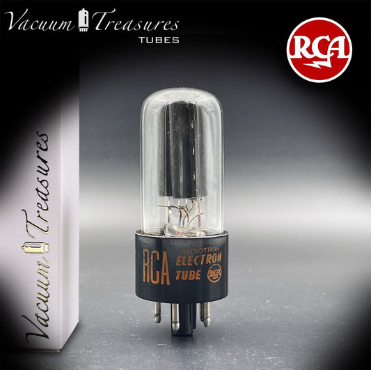 5Y3GT / 5Z2P RCA NOS Black Plates Square Getter Tube Rectifier Made in USA '64