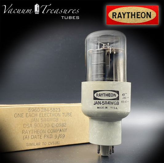 5R4WGB RAYTHEON NOS NIB Black Plates Hanging Filaments – Funke W19 Tested USA '69