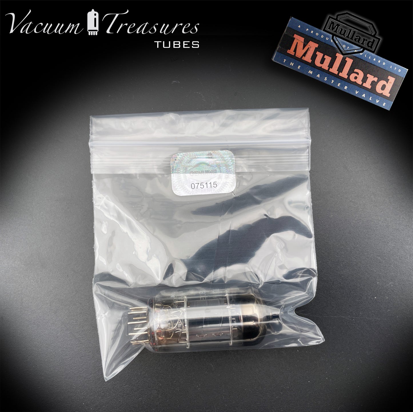 12AX7 / ECC83 NOS MULLARD Blackburn 1964 – Short Gray Plates – Halo Getter – Low Noise & Mic