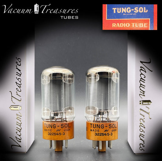 5881 ( 6L6WGB ) TUNG-SOL NOS Brown Base Matched Pair Vacuum Tubes Made in USA