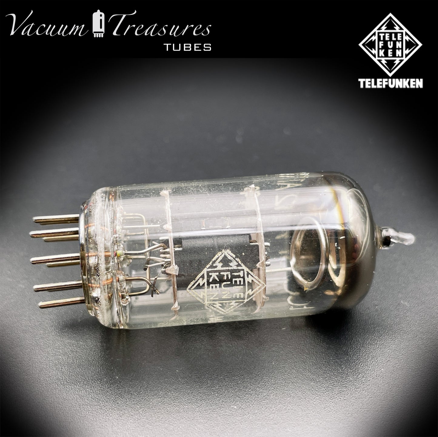 ECC81 ( 12AT7 ) TELEFUNKEN Export quality qc code Diamond <> Bottom Tested Tube Made In Western Germany