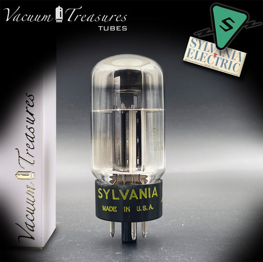 5V4GA SYLVANIA NOS Black Plates Halo Getter Rectifier Tube Made in USA