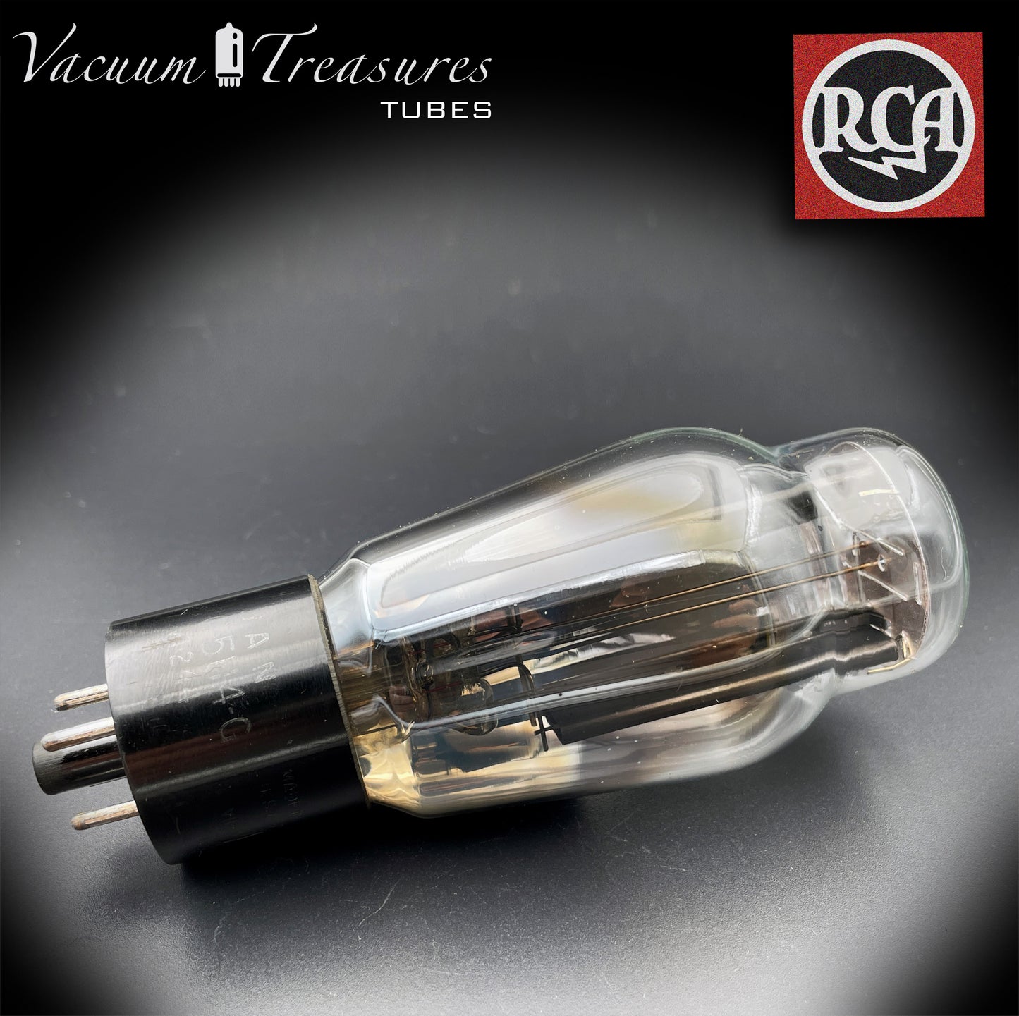 JAN CRC 5U4 G ( U52 ) RCA Black Plates Foil Getter Hanging Filaments Tube Rectifier Made in USA