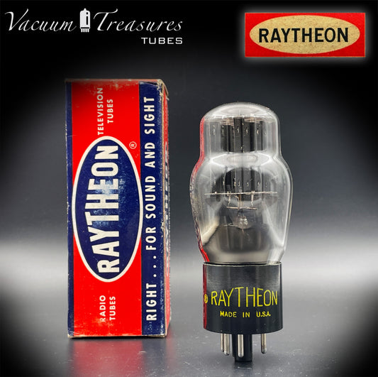 5V4G / GZ32 RAYTHEON ST Shape Black Plates Bottom D Getter Tested Tube Made in USA '56