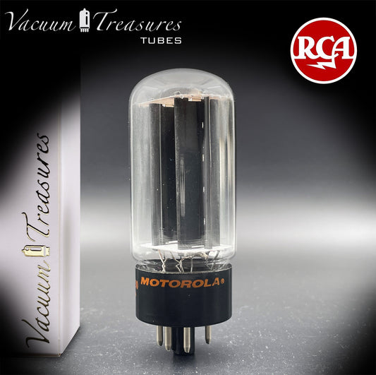 5R4GYB 5R4GY NOS RCA/MOTOROLA Black Plates Top Side Halo Getter Tested Tube Rectifier Made in USA '75