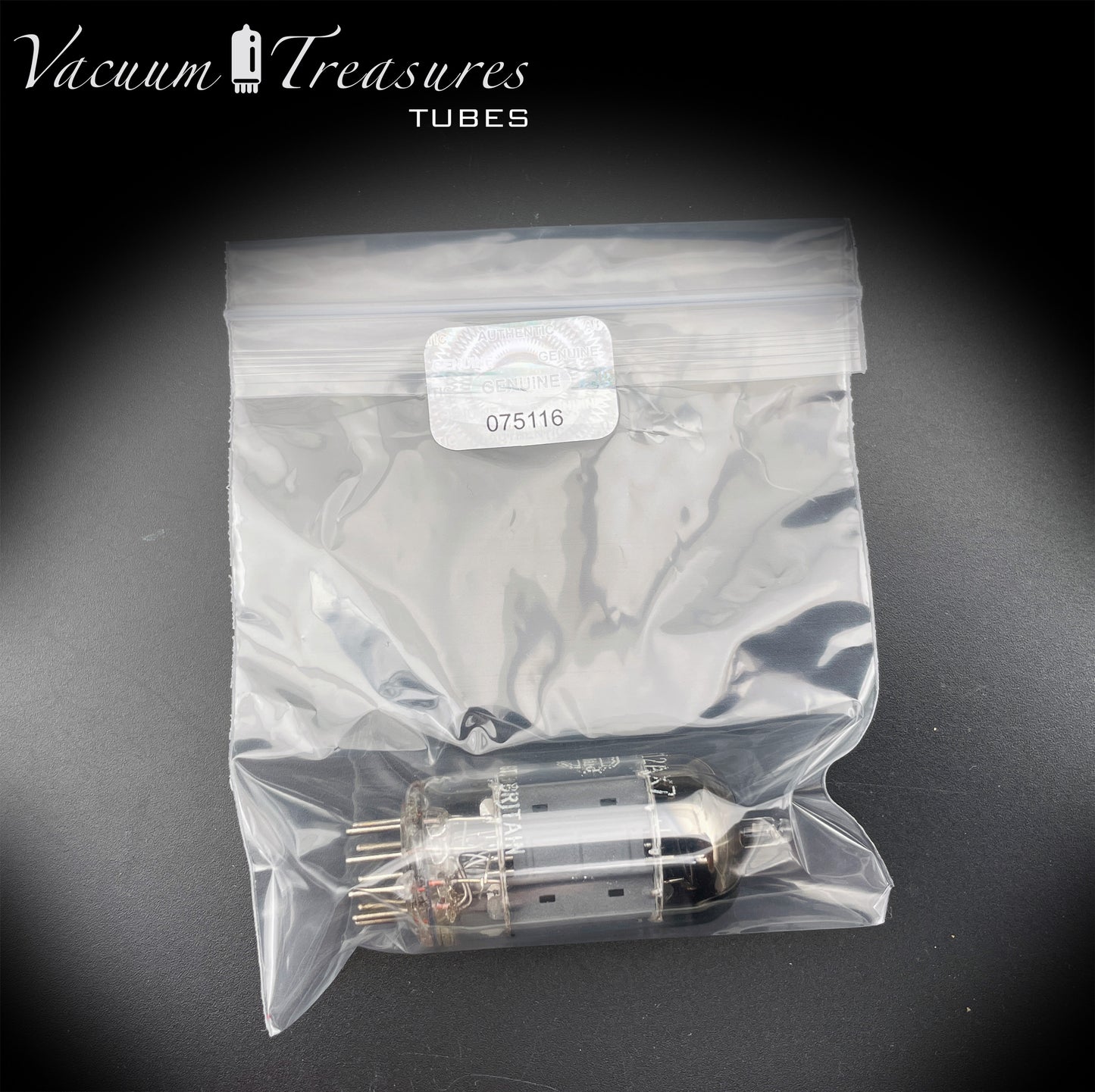 12AX7 / ECC83 NOS MULLARD – Heerlen 1958 – Long Gray Plates – Foil Getter – AMPLITREX Tested