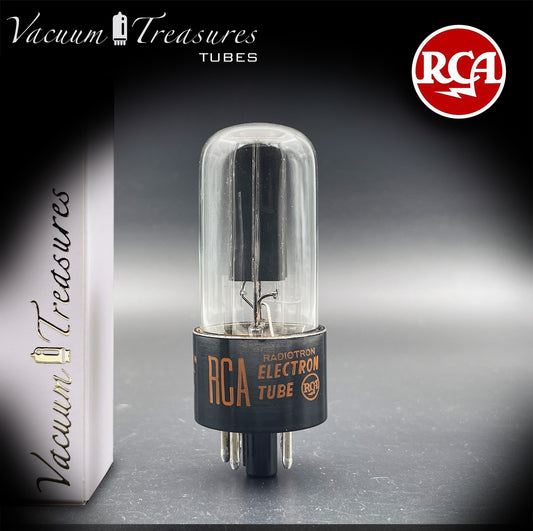 5Y3GT / 5Z2P RCA NOS Black Plates Square Getter Tube Rectifier Made in USA '68