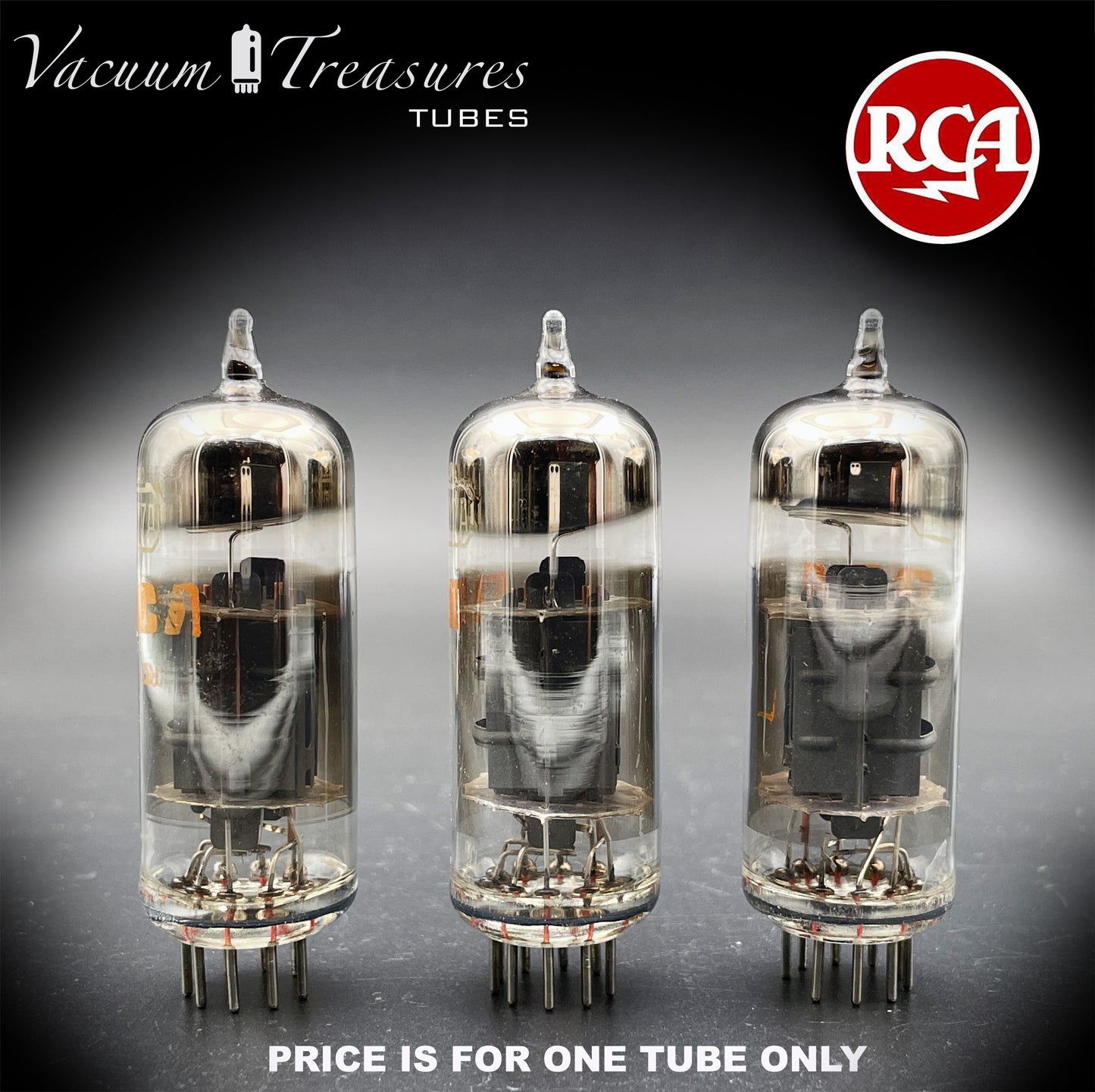 12BY7A EL180 RCA NOS Gray Plates Smoked Glass Halo Getter Tested Tube Made in USA