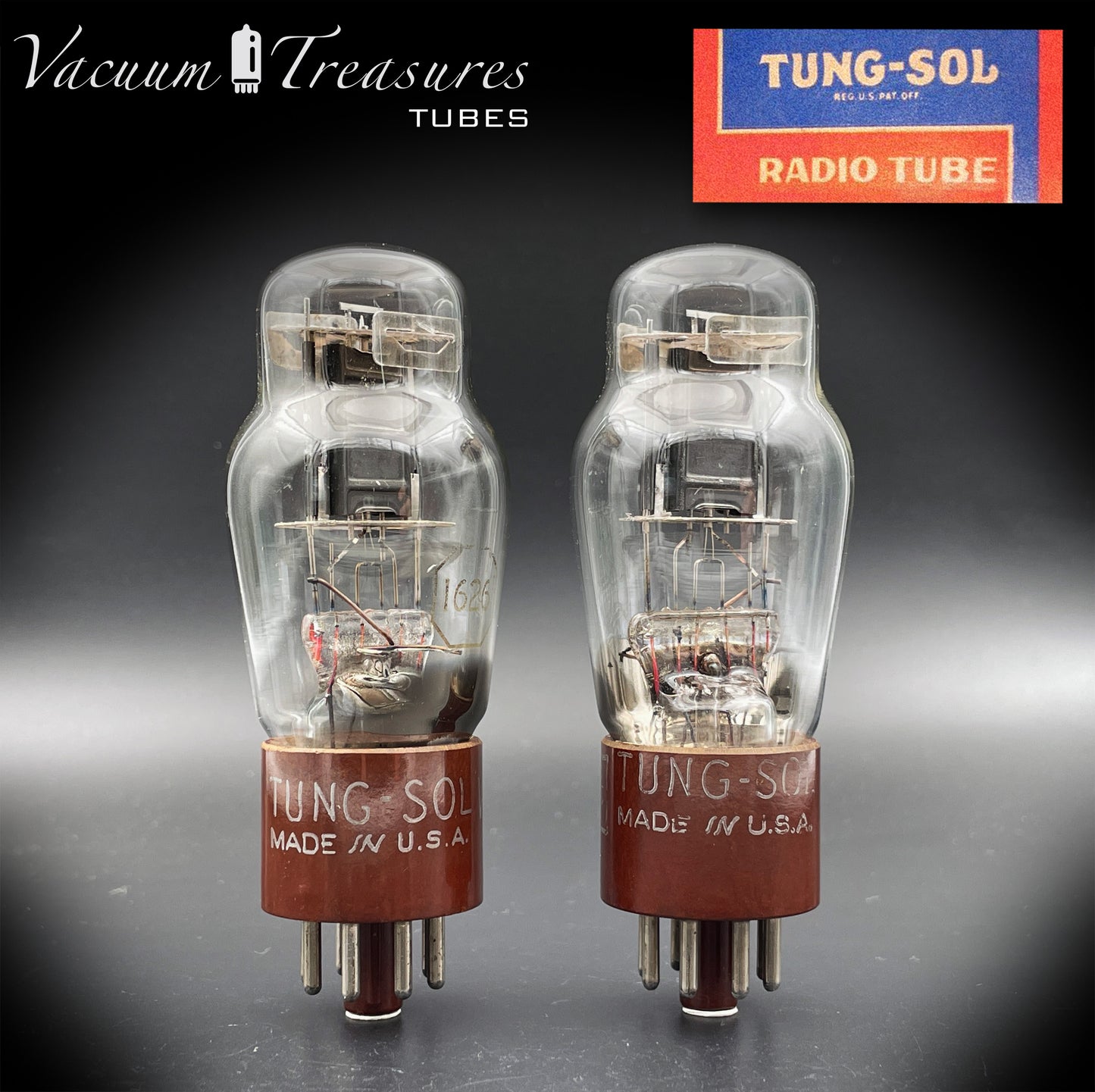 1626 ( VT-137 ) TUNG-SOL NOS ダーリンアンプマッチドペア用パワー三極管 MADE IN USA