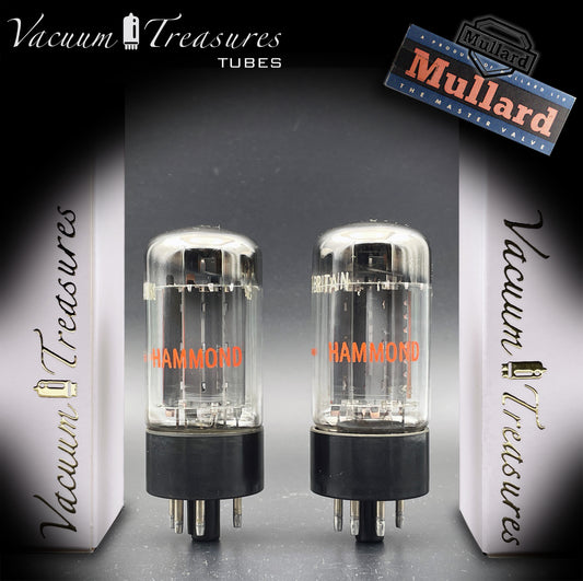 5AR4 ( GZ34 ) NOS MULLARD for HAMMOND, Blackburn plant, 7 Notch Copper Plates, Matched Pair Tubes Rectifiers Made in GT. BRITAIN