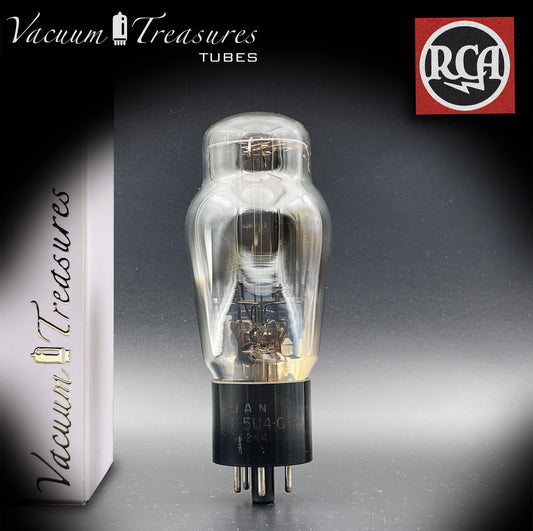 JAN CRC 5U4 G ( U52 ) RCA Black Plates Foil Getter Hanging Filaments Tube Rectifier Made in USA