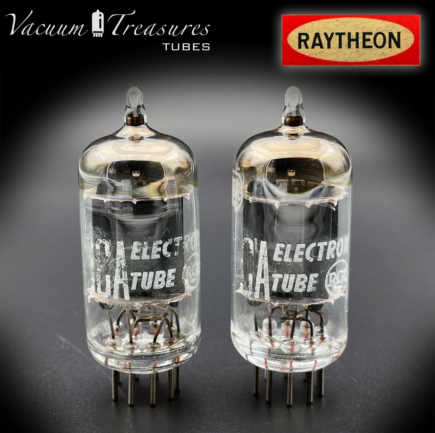 12AU7 A (ECC82) RCA longues plaques grises Getter à inclinaison carrée tubes assortis fabriqués aux États-Unis '58