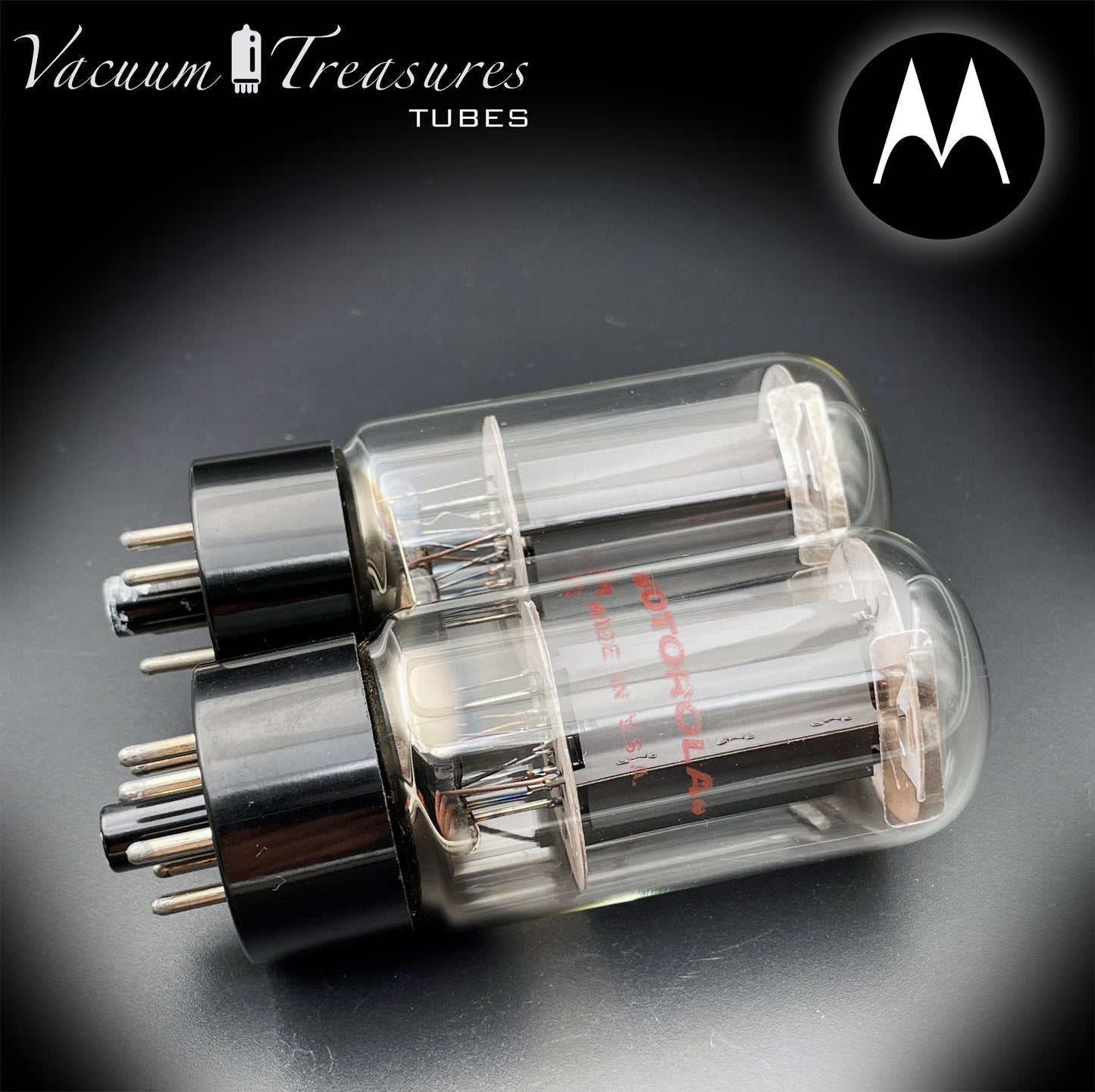 6L6 GB MOTOROLA NOS NIB by RCA Gray Plates DD Getter Matched Pair Tubes MADE IN USA