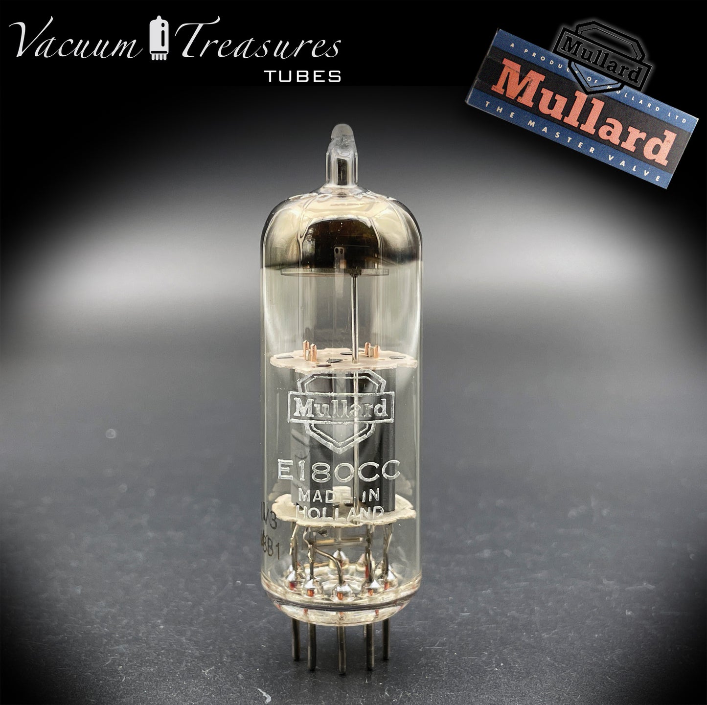 E180CC NOS MULLARD by Philips - Heerlen Factory Gray Plates O Getter Tested Tubes Made In HOLLAND '63