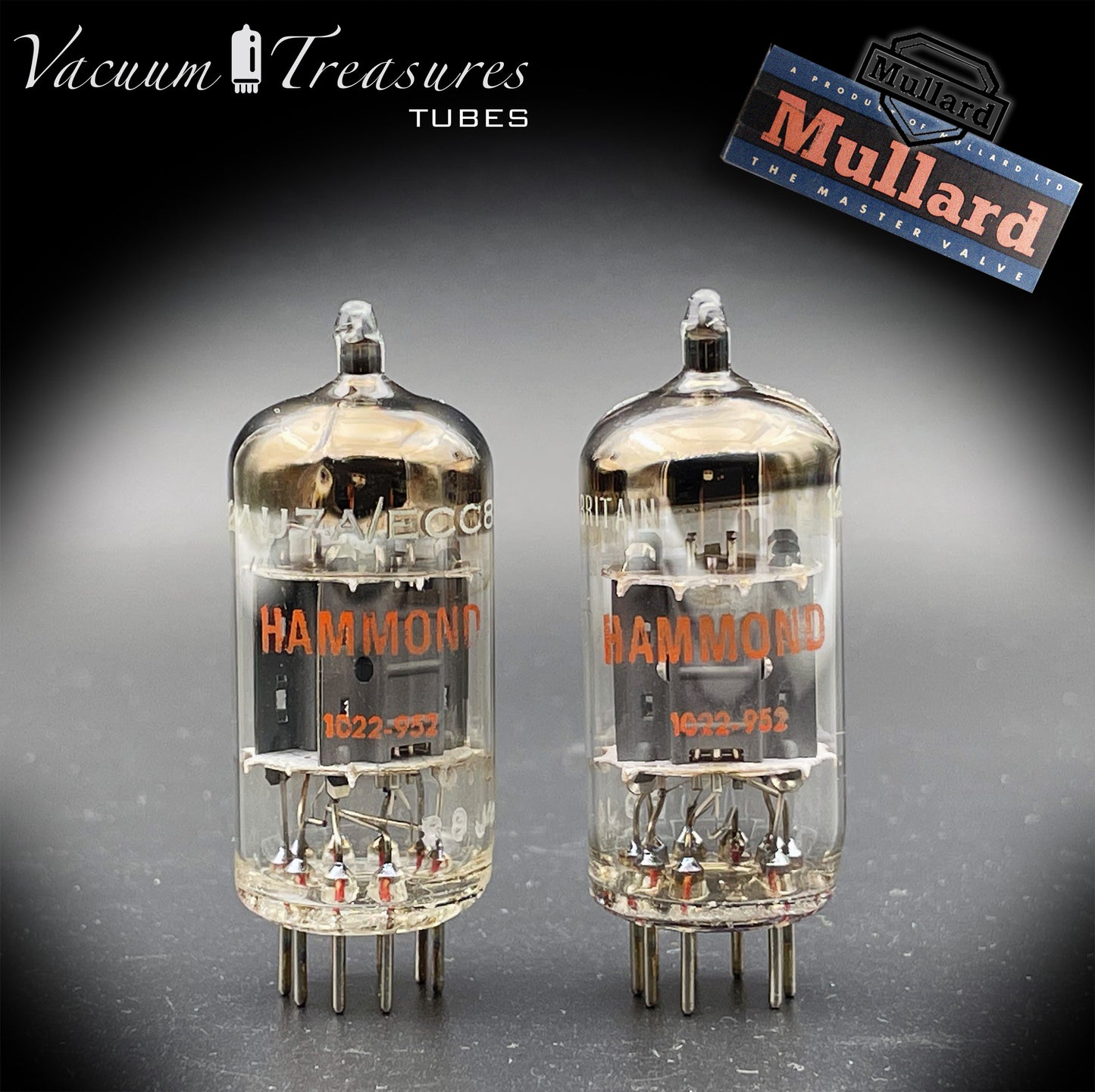 12AU7 ( ECC82 ) NOS MULLARD Blackburn Short Plates Matched Pair Tubes Made in GT. BRITAIN