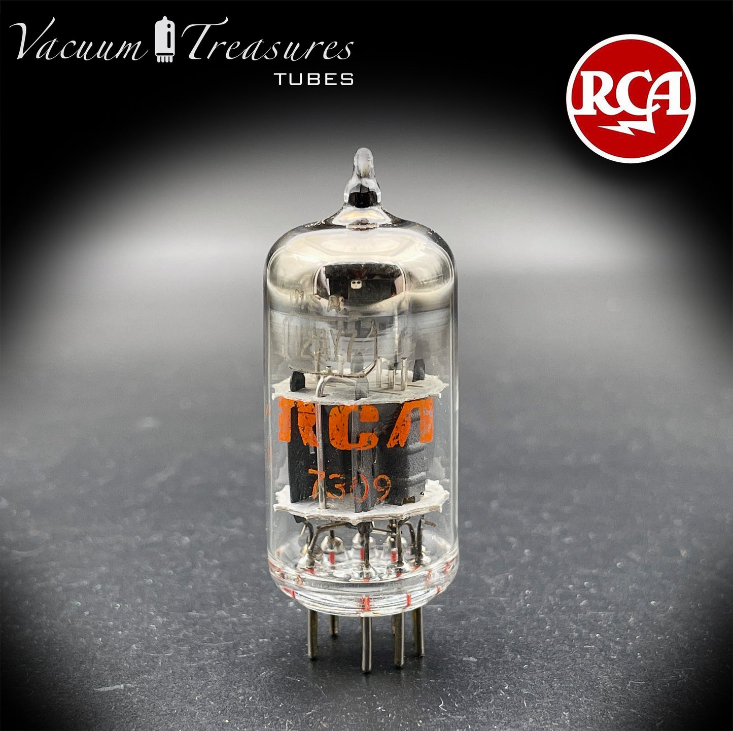 12AY7 RCA NOS Gray Plates Halo Getter AMPLITREX Tested Tube MADE IN USA