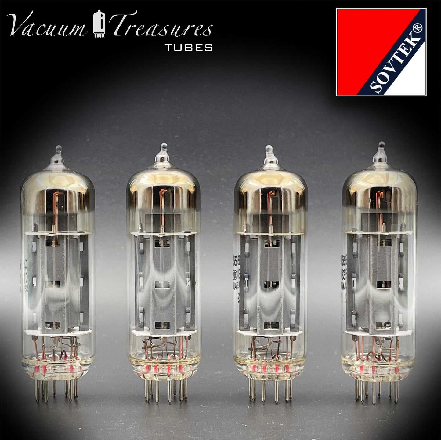 6BQ5 (EL84) SOVTEK O Getter Matched Quad Vacuum Tubes MADE IN RUSSIA