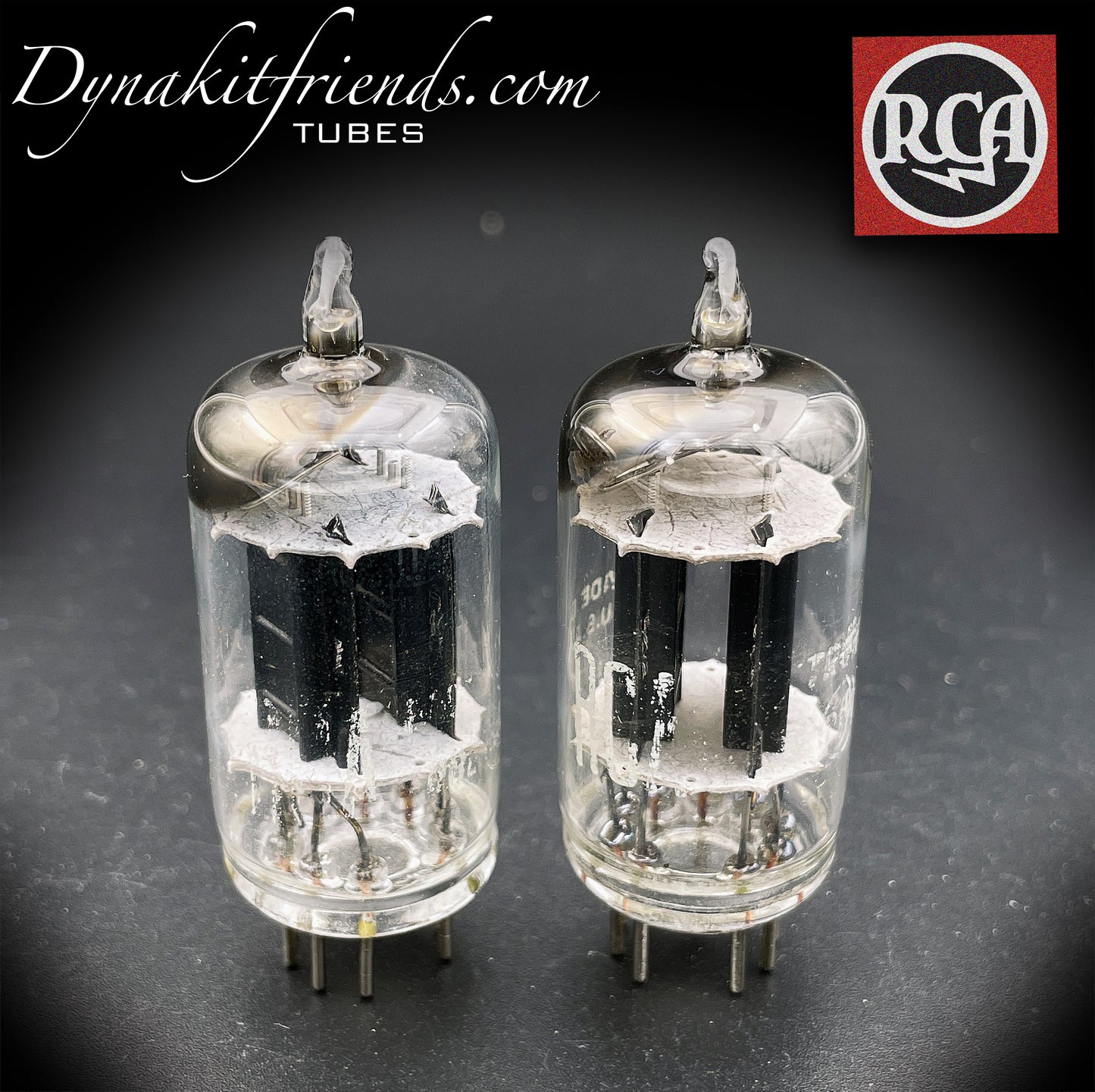 12AX7 ( ECC83 ) RCA NOS Long Black Plates [] Tilted Getter Matched Tubes MADE IN USA '50s