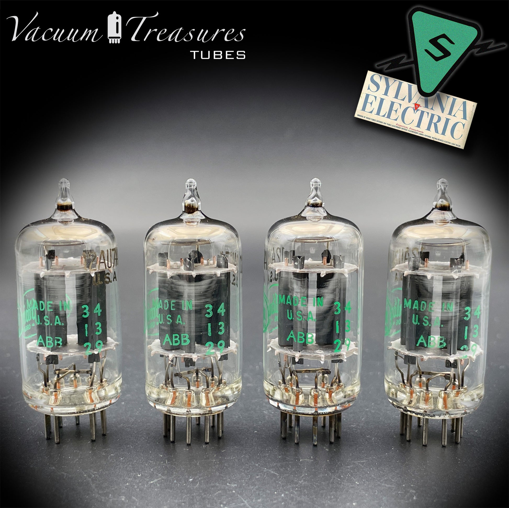 Coppia Tubi Preamplificatore Sylvania 12AU7 PLATINUM GRADE Del 1958 - Foto 6