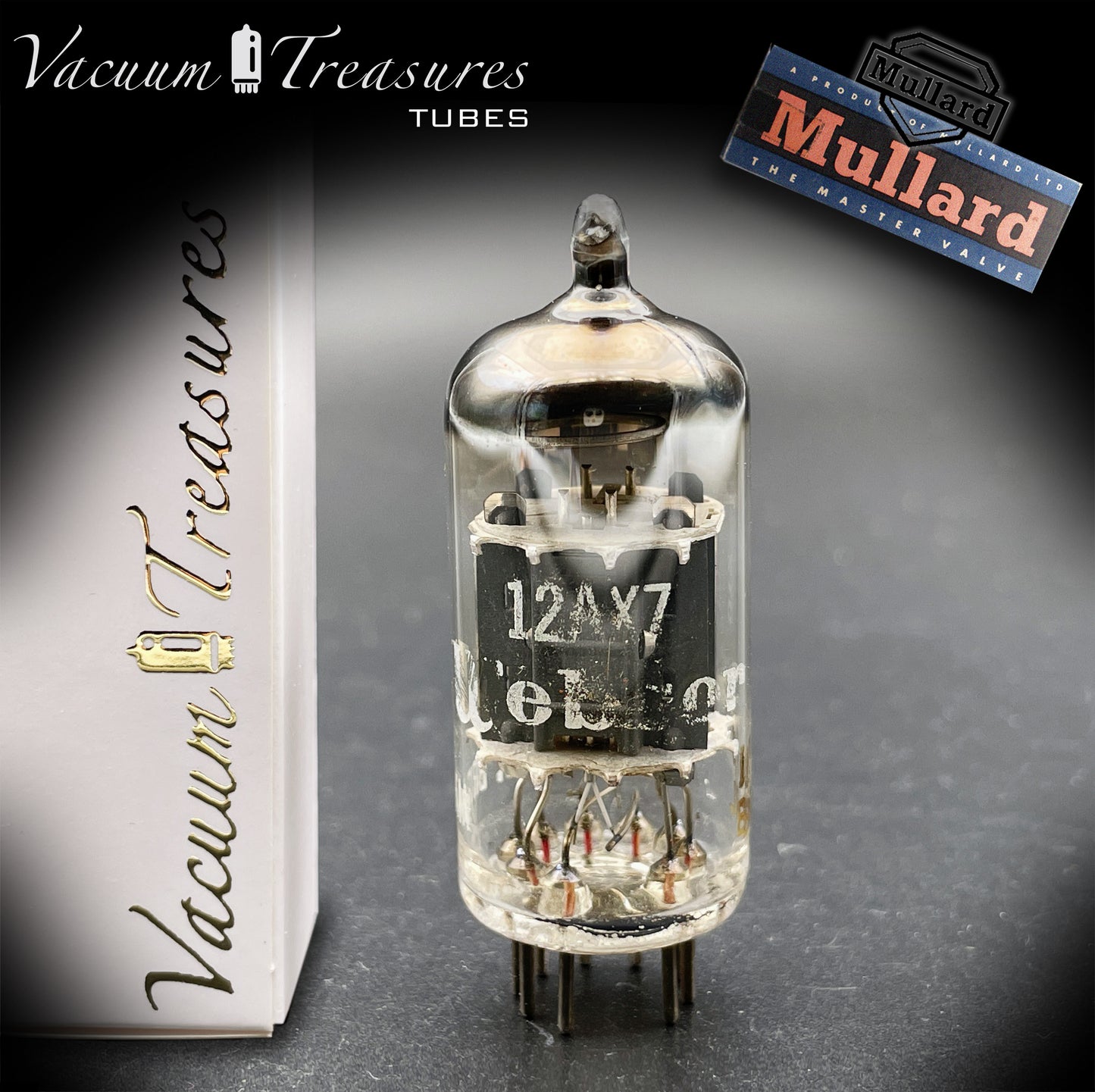 12AX7 ( ECC83 ) MULLARD Blackburn Short plates O Getter Tested Tubes MADE IN GREAT BRITAIN '50s