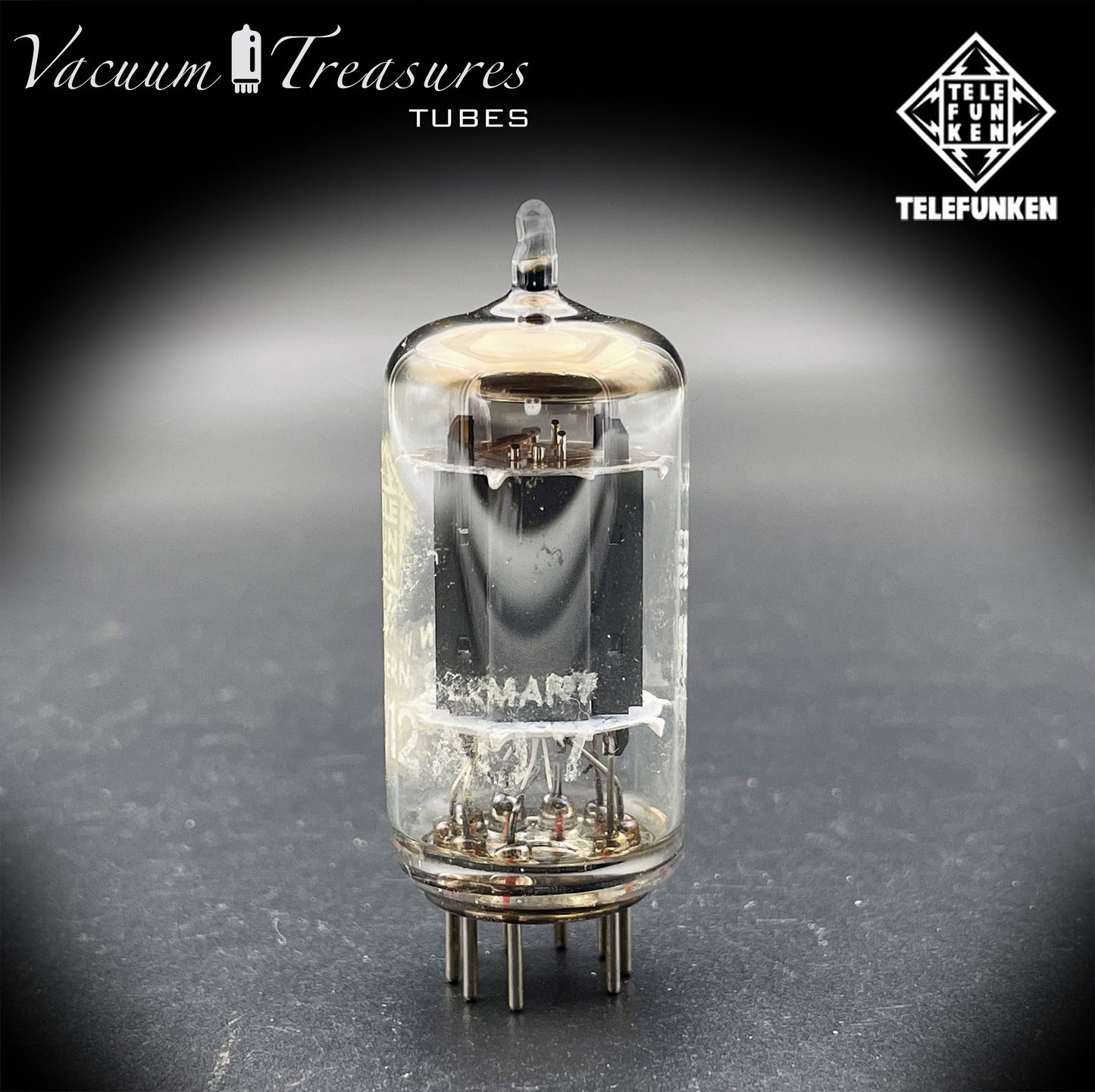 12AU7 / ECC82 TELEFUNKEN NOS Amplitrex Tested - Smooth Plates - ◊ Diamond Bottom - Made in West Germany