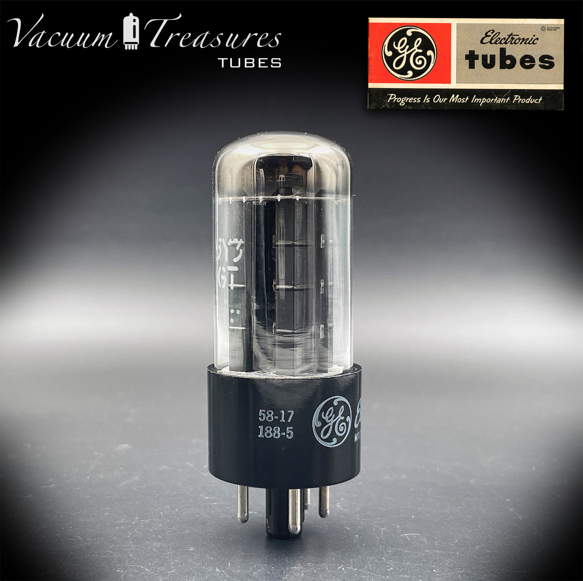5Y3GT / 5Z2P GE NOS Black Plates D Getter Tube Rectifier Made in USA