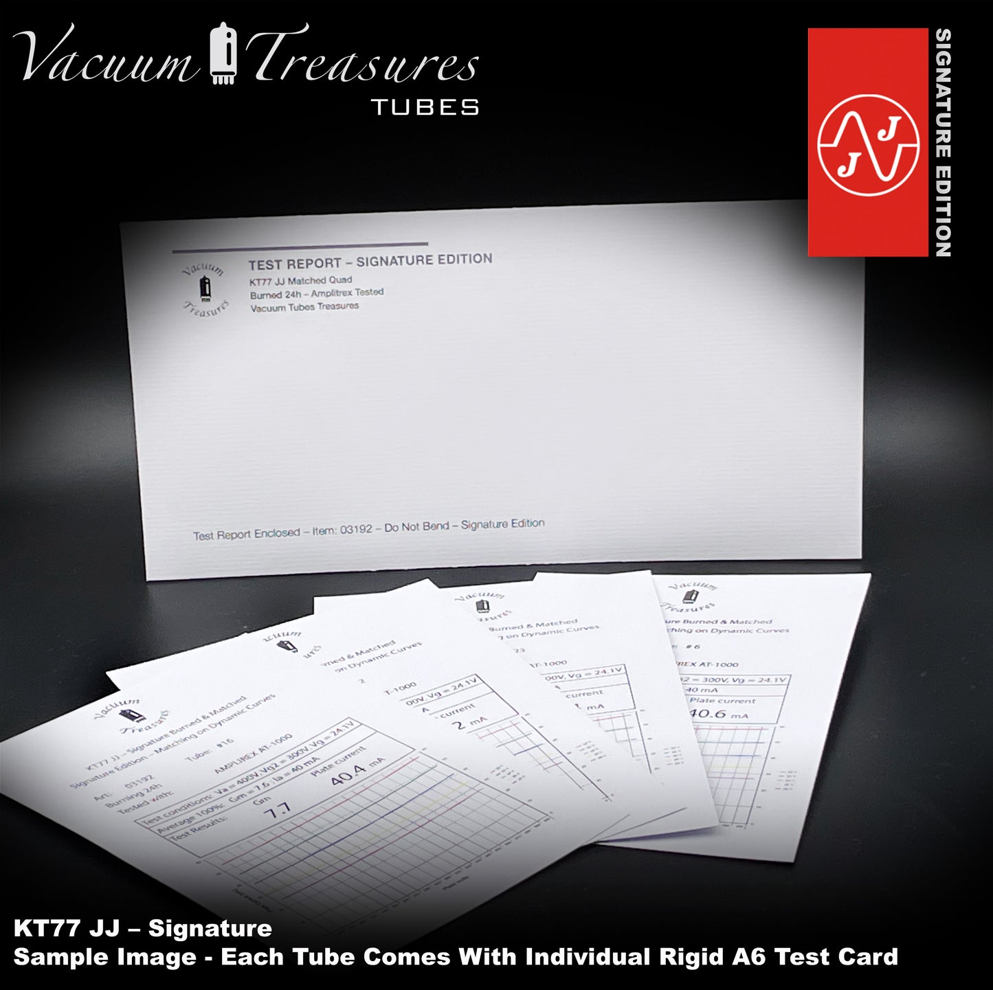 💎 KT77 EL34 JJ Signature Matched Quad - NEW - 24h Burn-in - Amplitrex Curve Tested Tubes