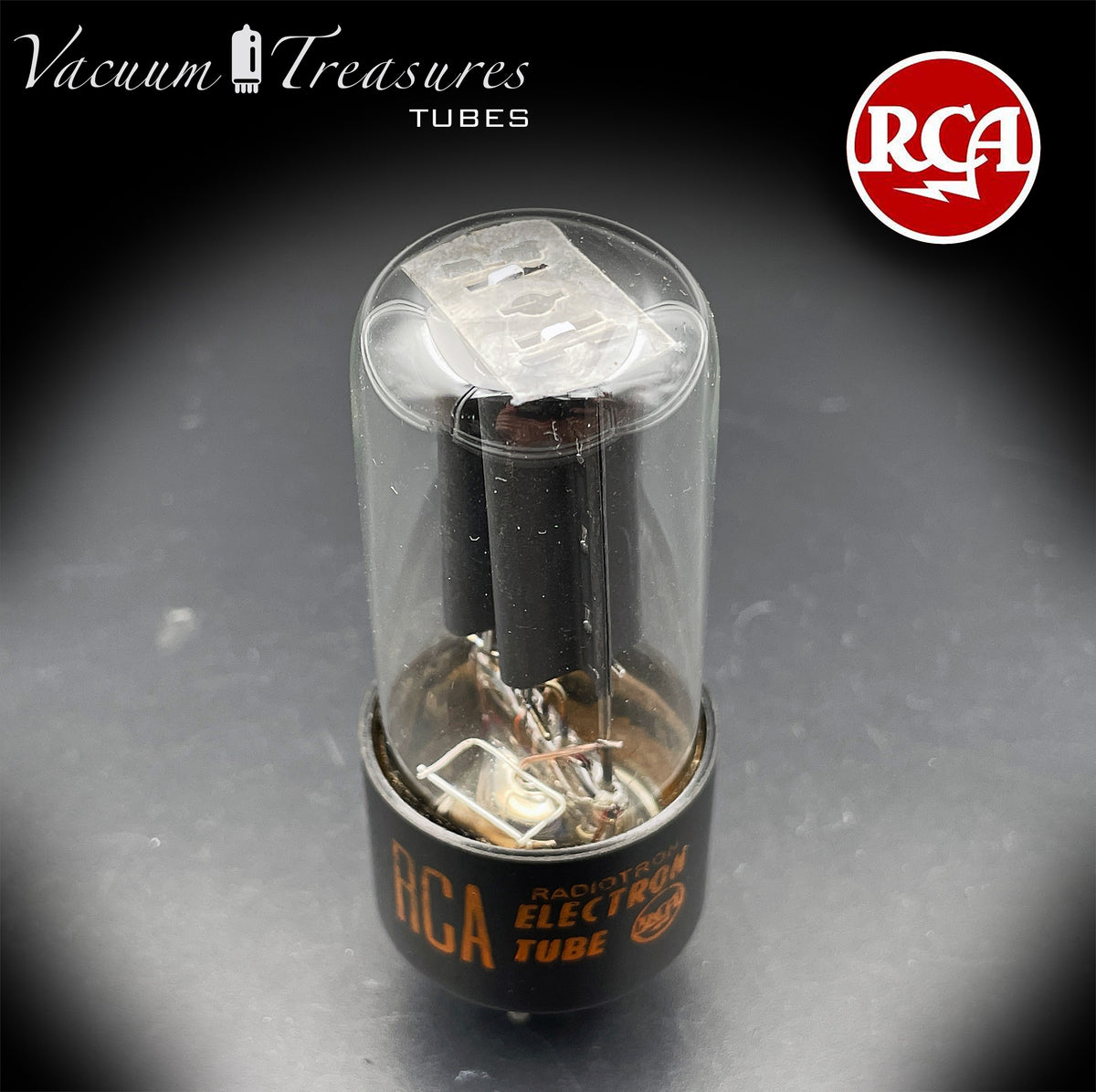 5Y3GT / 5Z2P RCA NOS Black Plates Square Getter Tube Rectifier Made in USA '64