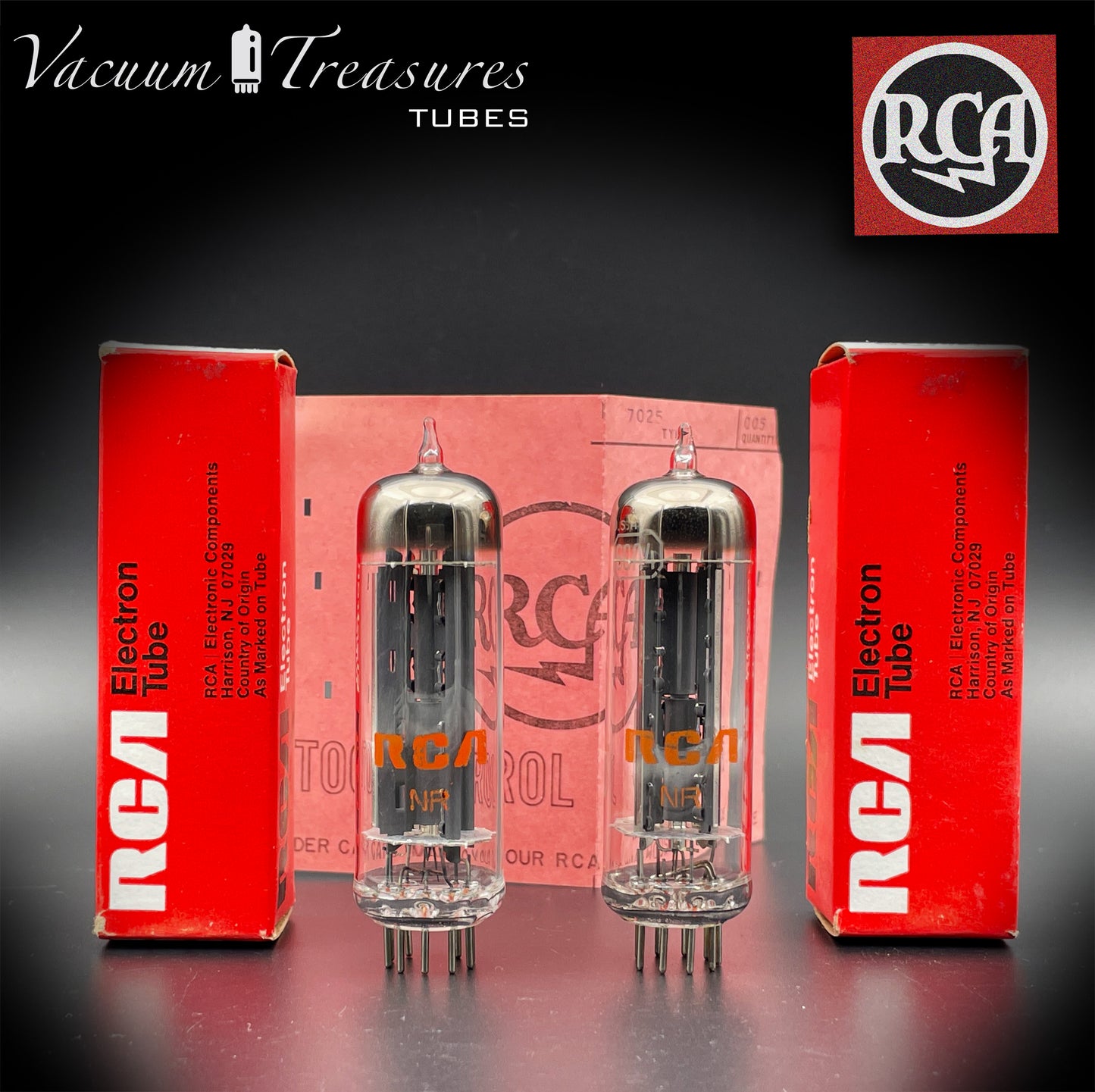 6CA4 ( EZ81 ) NOS NIB RCA Gray Plates Halo Getter Matched Pair Tubes Rectifiers Made in USA '66