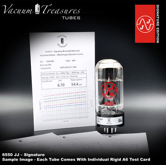 💎 6550 JJ Signature Matched Quad - NEW - 24h Burn-in - Amplitrex Curve Tested Tubes