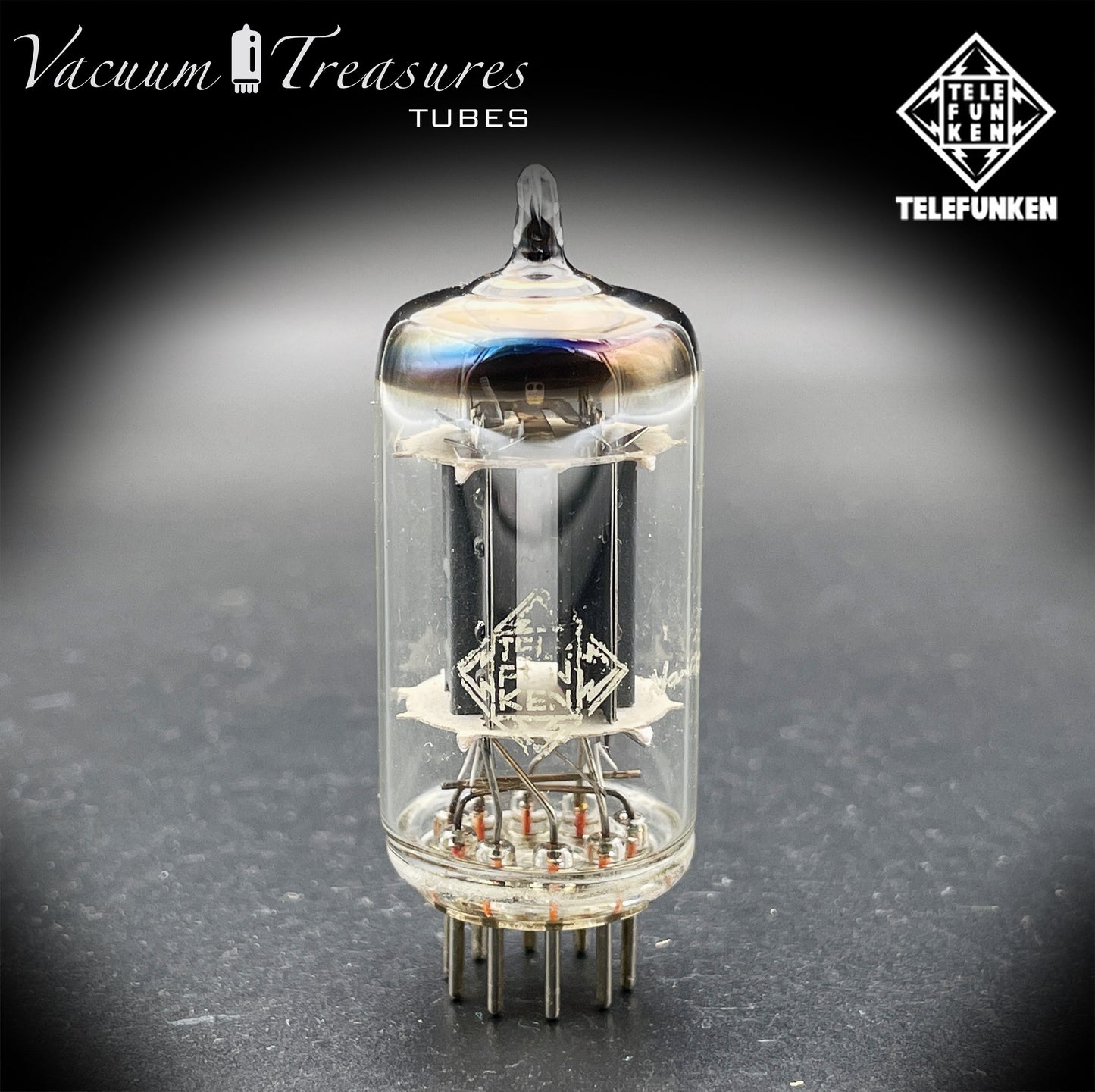 12AX7 / ECC83 NOS TELEFUNKEN Tested Tube - Ribbed Plates Diamond Bottom Made in Germany