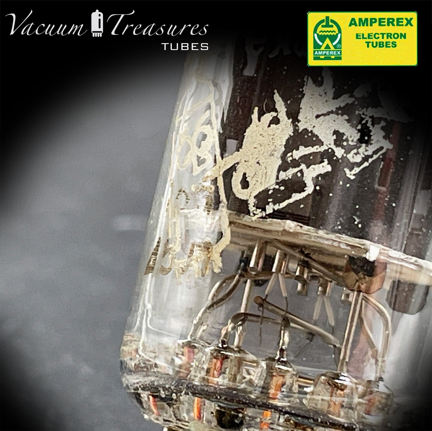 12AX7 / ECC83 NOS AMPEREX Bugle Boy Short Plates Halo Getter Tested Tube MADE IN HOLLAND