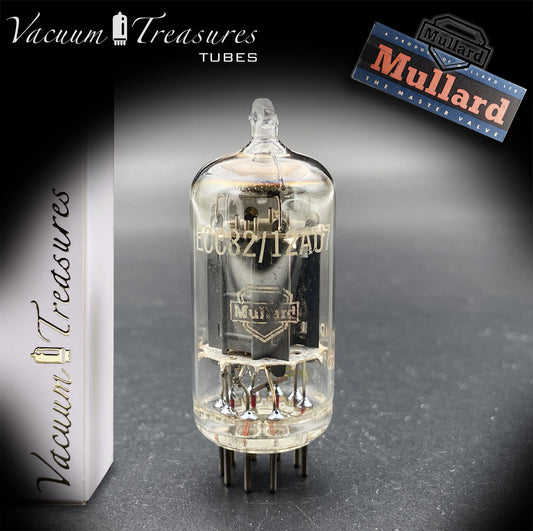 12AU7 / ECC82 MULLARD Blackburn 1958 - Long Gray Plates - Goalpost Getter - Strong & Stable - Amplitrex Tested