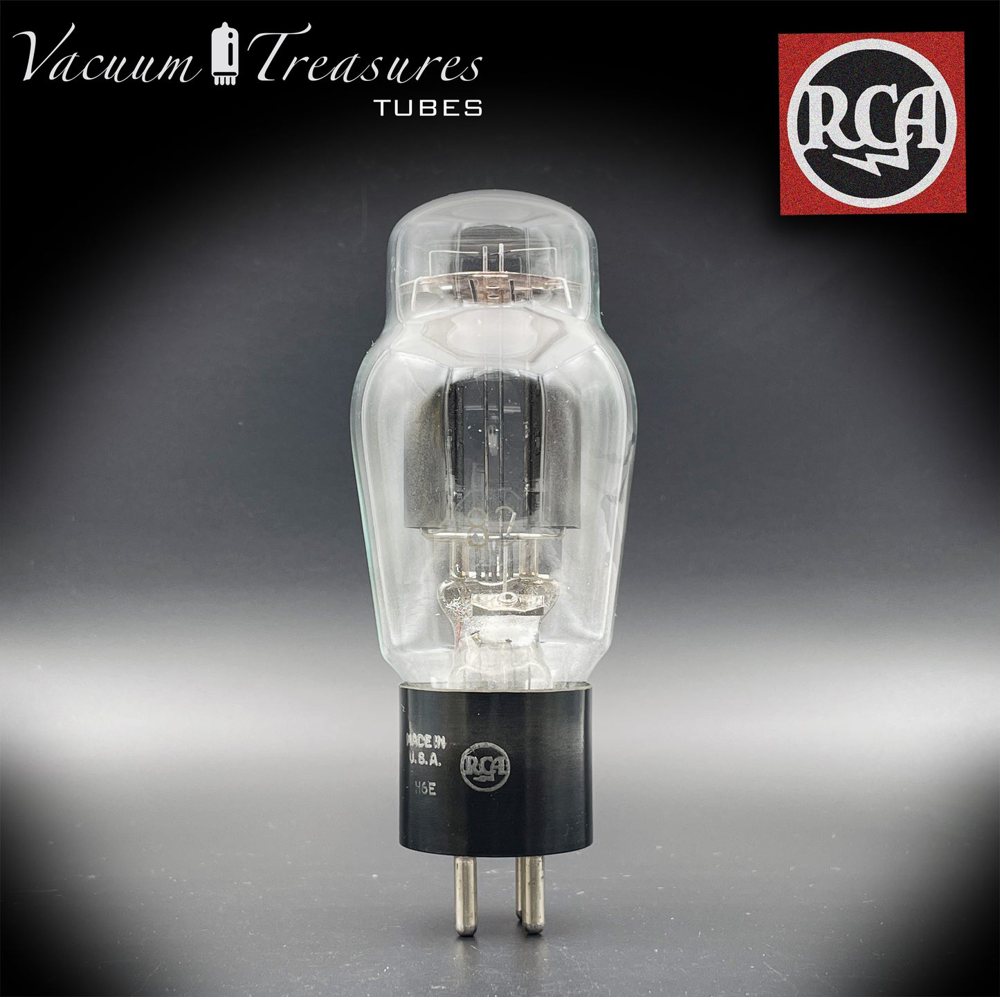 JAN CRC 83 ( VT-83 ) NOS RCA Black Plates Hanging Filaments Foil Getter Tube Rectifier Made in USA '44