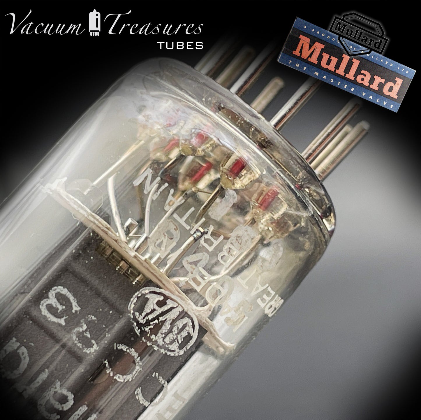 12AX7 / ECC83 NOS MULLARD Blackburn 1964 – Short Gray Plates – Halo Getter – Low Noise & Mic