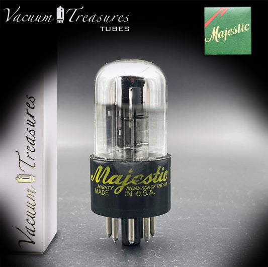 6SN7GTA NOS MAJESTIC by SYLVANIA CHROME TOP AMPLITREX Tested Tube Made in USA '50s