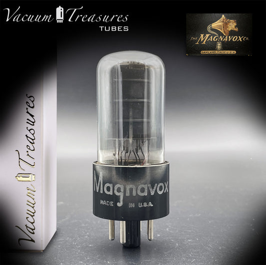 6V6GT Magnavox by RCA Smoked Glass AMPLITREX Tested Tube Black Plate DD Getter Made in USA '55