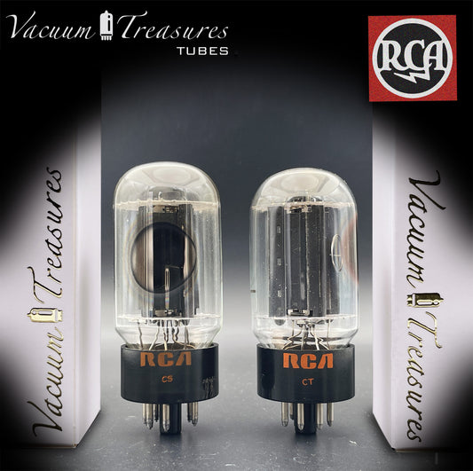 6L6GC RCA Black Plates Side Halo Getter – AMPLITREX Matched Pair – Made in USA – Like NOS