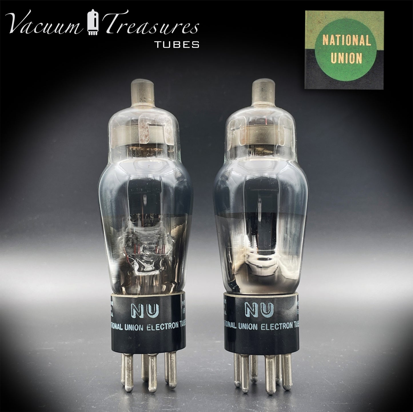 6C6 ( CK108 ) NU National Union NOS NIB Grafite Glass Matched Pair Tubes Made in USA
