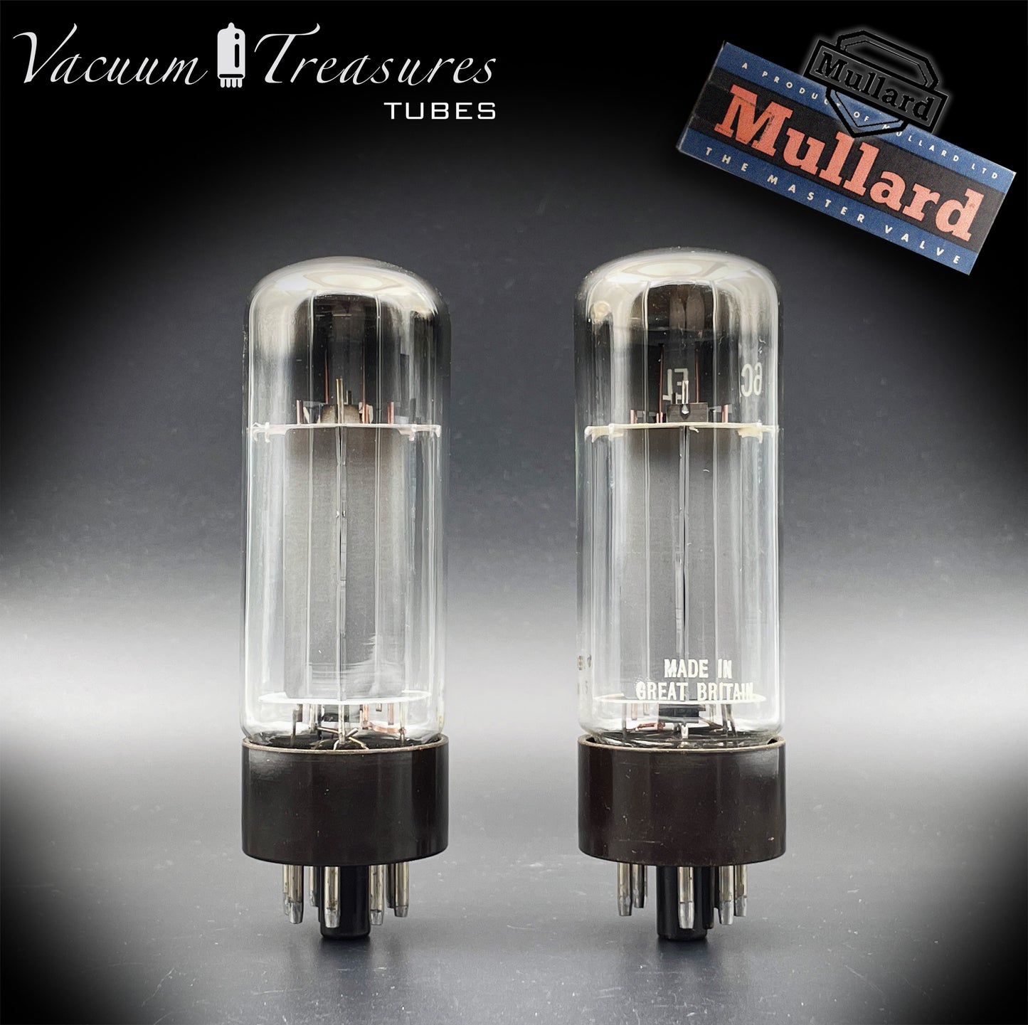 6CA7 ( EL34 ) RCA NOS NIB by Mullard Xf2 OO Getter Brown Base Matched Tubes Made in GT. Britain