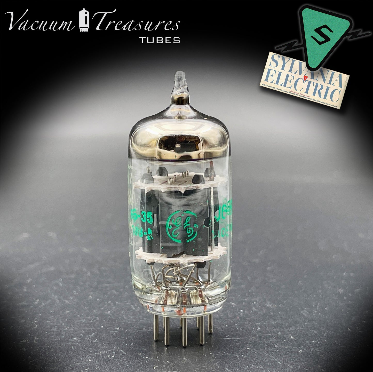 JG-5751 GE NOS Gray Plates Disc Getter Tested Tube Made in USA '65