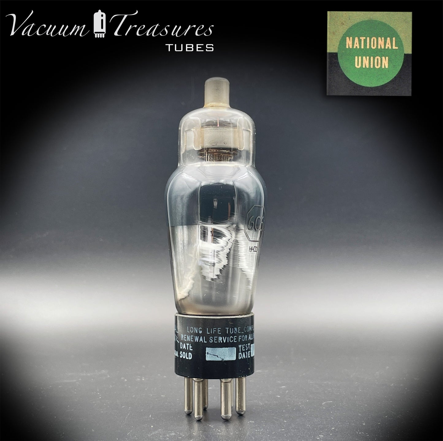 6C6 ( CK108 ) NU National Union NOS NIB Grafite Glass Tested Tube Made in USA