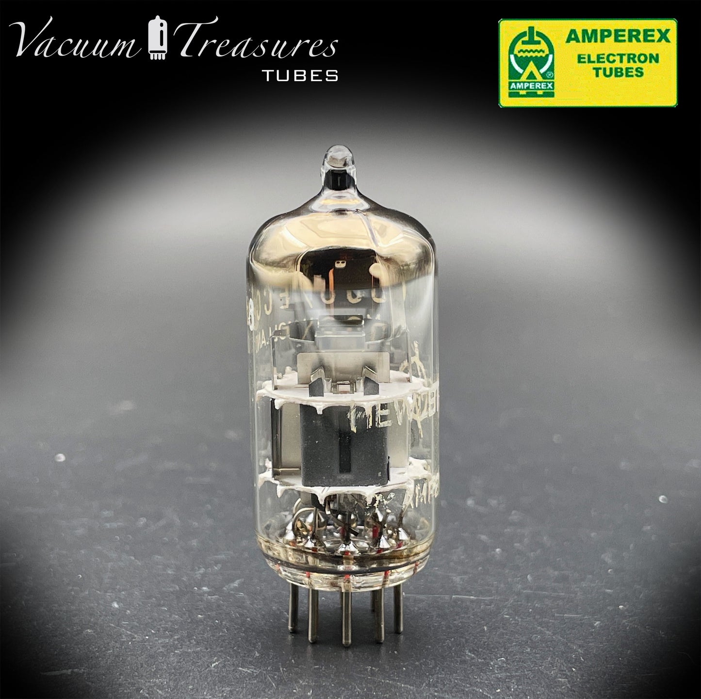 ECC88 6DJ8 HP by AMPEREX Heerlen Factory Tested Tube Made In Holland '68